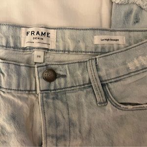 Frame denim le high straight jeans